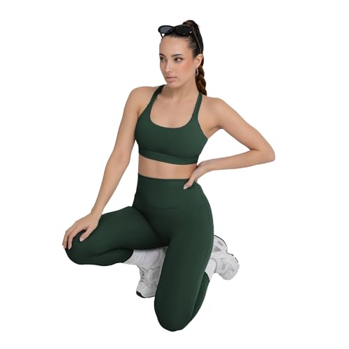 Image of YITTY Active Women's Ultraluxe Strappy Medium Impact Bra, Athleisure, 4-Way-Stretch
