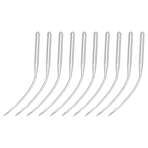 SING F LTD 10Pcs Blindstitch Curve Sewing Machine Needles LWx6T LWx2T, 80/12 Needles Suitable for Household Sewing Machines Portable Blind Hemmer Sewing Machine,Blind Stitch Machine