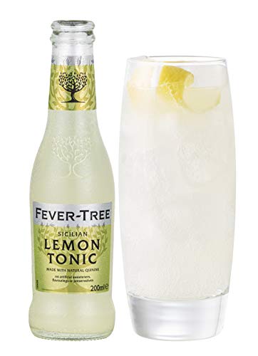 Image of Fever Tree Lemon Tonic Water - Premium Quality Mixer - Refreshing Beverage for Cocktails & Mocktails. Naturally Sourced Ingredients, No Artificial Sweeteners or Colors - 200 ML Bottles - Pack of 24