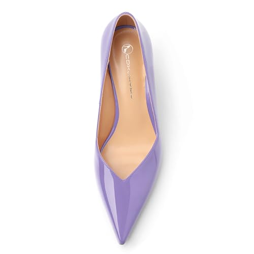Image of Women Pointed Closed Toe 2.5 Inch Kitten Heel Slip On Pumps | Elegant Comfort Formal Dress Footwear, Versatile Ladies Shoes For Office Wedding Party Evening Daily Occasions