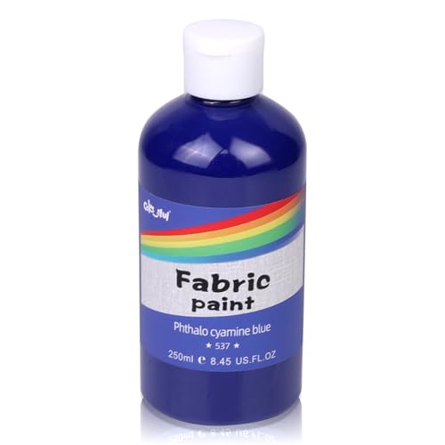 Colorful Permanent Fabric Paint for Furniture 8.45 oz (250 ml) Fabric Paint for Clothes Soft Rich Pigment Non-Toxic Textile Paint for Fabric DIY Crafts T-shirts Shoes Jeans DIY for Adult