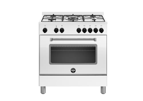 Bertazzoni La Germania Americana AMN855EBV/24 four Electrique Gaz Noir, Acier inoxydable A