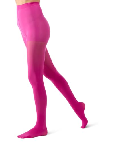 Image of MeMoi Perfectly Opaque Tights, Comfortable and Smoothing Control Top Tights, 40 Denier Opaque Finish - Sizes S-Q2