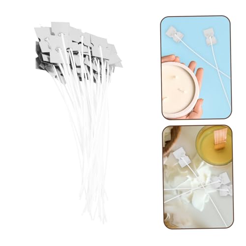 SOLUSTRE 50 piezas kit para hacer velas con mechas de algodón preenceradas miniatura 7