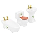 poupée Exécution concise évier très look comprenant un design de mini maison de poupée et 45681 excellent 【Ensemble complet】 - Notre kit d'évier de toilette pour baignoire de maison de poupée est livré sous la forme d'un ensemble complet, vous permettant de meubler facilement votre salle de bain miniature. Plus besoin de chercher des pièces assorties ; avec ce kit complet, tout ce dont vous avez besoin est inclus pour créer un espace de salle de bain magnifiquement coordonné. Profitez de la comm