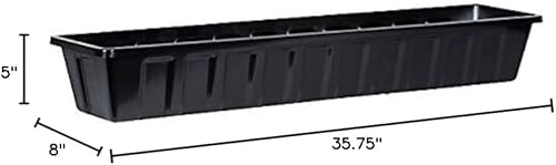 Miniatura 2 de Novelty Poly-Pro Jardinera de plástico para flores , Caja de flor, 36 - pulgadas