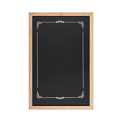 Bi-Office - Tableau Noir pour Craie décoratif, 60 x 40 cm, Cadre en pin