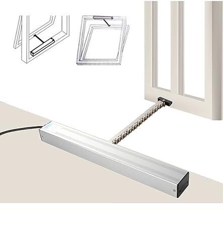 Abridor de ventana a cadena eléctrica con control remoto e interruptor, abridor de ventana automático DC24V, carrera de 300mm - 800mm para ventana de techo, invernadero y ventilación del techo(24v Onl
