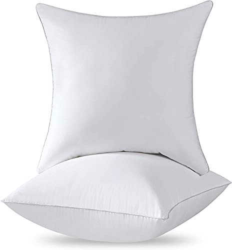 Qeils 20 x 20 Pillow Inserts Set of 2 White Throw Pillow Inserts with Soft Polyester Cover - Rectangle Square Interior Sofa Pillow Inserts Decorative Pillow Insert White Couch Pillow by Qeils - Used condition - Image 4