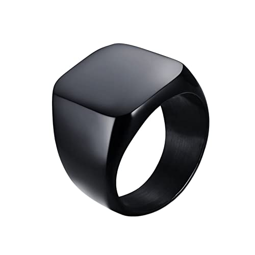 Anillos punk de acero inoxidable para hombre con acabado pulido espejo