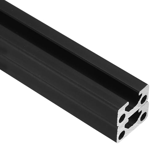 Profilé d'extrusion en aluminium anodisé standard européen noir 2pcs