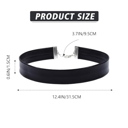 JAKAWIN Black Leather Choker Necklace for Women4
