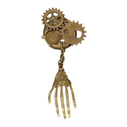 Broche de con engranajes steampunk, el alfiler de metal ideal para regalar