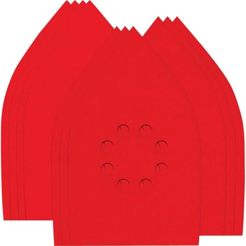 Image of Diablo Assorted MegaMouse Detail Sanding Sheets - 4-3 /16 inch x 6-3 /4 inch Size | 80 /120 /180 Grit, Hook & Lock Backing, 8 Holes, 10-Pack - Multi-Stage Finish & Fast Removal - DCTDETVGPH10G