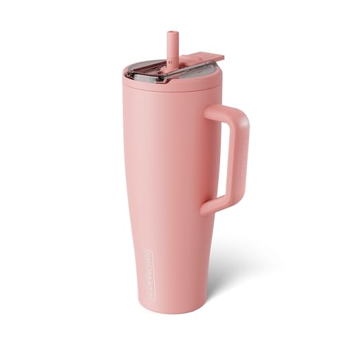 Image of BruMate Era Flip 40oz Tumbler with 100% Leakproof Covered Straw Lid | Hygienic Covered Straw | Insulated Stainless Steel Water Bottle with Handle | Cup Holder Friendly | BPA-Free (Guava)