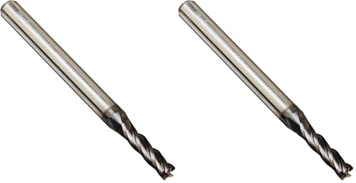 Kodiak Cutting Tools KCT166384 USA Made Solid Premium Carbide End Mill, AlTiN Coated, 4 Flute, 3/32" Diameter, 1/8" Shank, 3/8" Length of Cut, 1-1/2" Overall Length (Pack of 2)