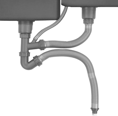Universal Double Sink Hose Kit Quick Drain, 7 Pcs