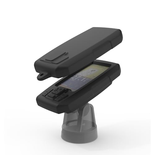 VOMENC Fish Finder Protective Silicone Skin Case Cover Compatible with Garmin Striker Plus 4 (010-01870-00) and Garmin Striker Vivid 4cv (010-02550-00) (Black)