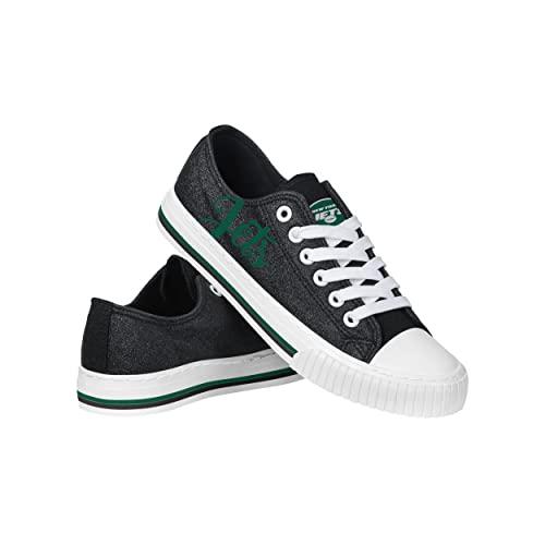 Image of FOCO Womens NFL Team Logo Ladies Fashion Color Glitter Low Top Canvas Sneakers Shoes