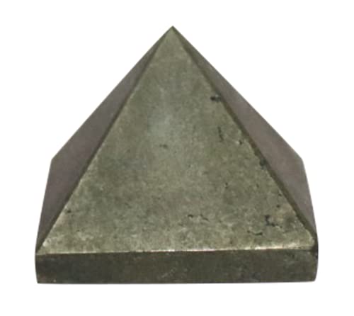RAJNI Oro Pirita Cristal Reiki Pirámide Piedra Natural Feng Shui Artesanía Cristal Adorno Pirámide Estatua Escritorio Oficina Decoración Meditación Accesorios Buena Suerte Regalo