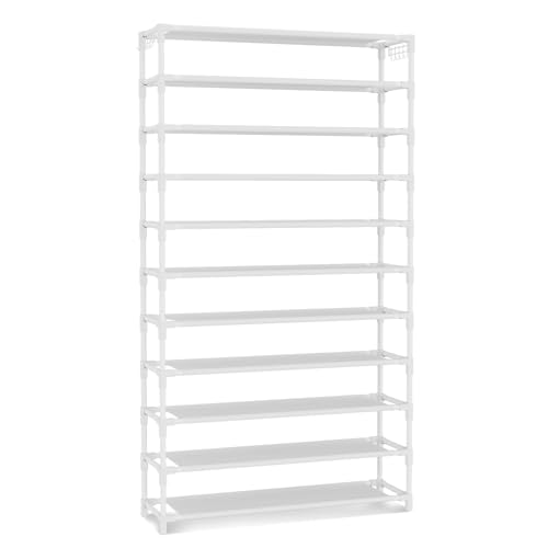 Zapatero de 11 niveles con 33% de descuento, capacidad para 55 pares