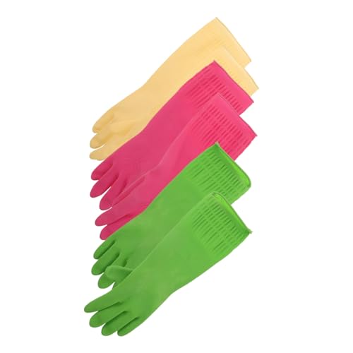 PENIKOKO 3 Pares De Guantes Para Fregar Guantes Para Limpiar Pescado Para Lavar Platos Platos Impermeables