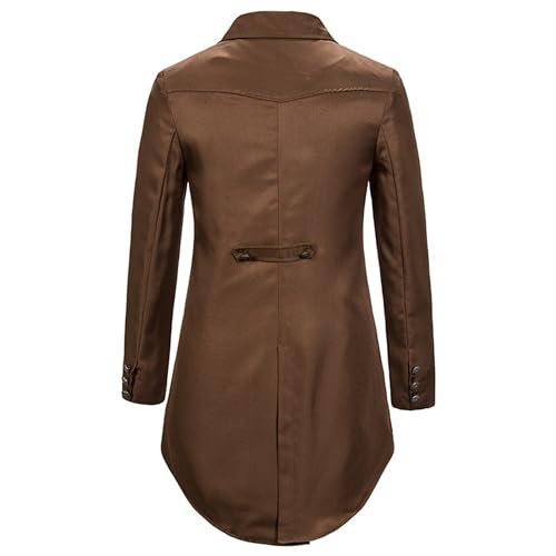 JEsilunmaMY Mens Solid Color Stylish Tuxedo Slim Fit Tailcoat Dress Coat Swallowtail Dinner Party Wedding Blazer Suit Jacket3