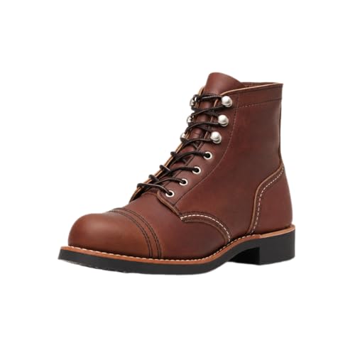 Red Wing Shoes Heritage Iron Ranger #3365 Women&rsquo;s 6-Inch Boot, Full Grain Leather, Vibram 430 Mini Lug Outsole, Amber, 10 Medium (B)
