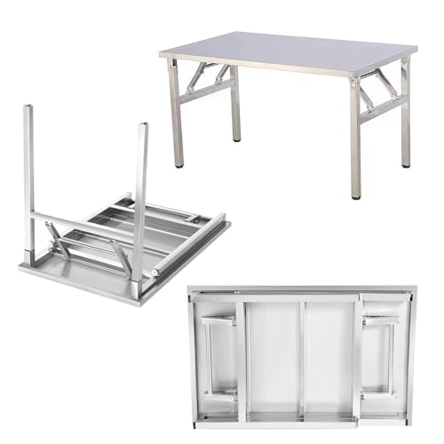 Tavolo pieghevole in acciaio inox – piano di preparazione e lavoro portatile per cucina, casa e stoccaggio