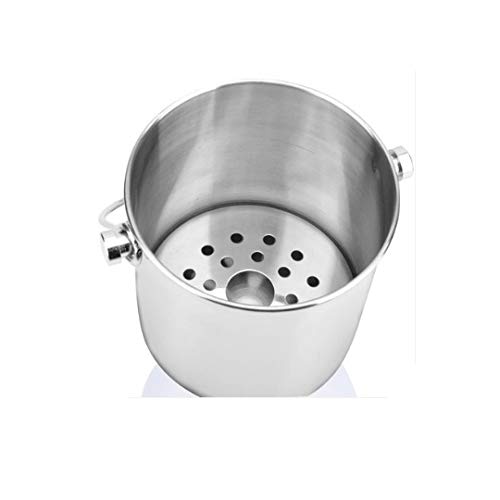 Cubo de hielo grueso de acero inoxidable con aislamiento para el hogar, cubo de cerveza (tamaño: 13,5 cm) (15,7 m)