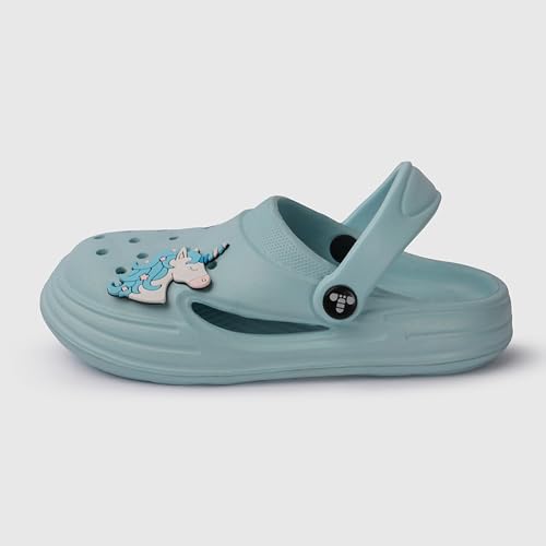 Image of toothless Kids Girls Clogs | Lightweight & Waterproof Slip-On Clogs with Backstrap | Anti-Skid Sole | Cute & Comfy Footwear for Indoor & Outdoor Play
