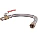 SharkBite Max 1/2 Inch Ball Valve x 3/4 Inch FIP x 18 Inch Stainless Steel Flexible Water Heater Connector, Push to Connect Brass Plumbing Fitting, PEX Pipe, Copper, CPVC, PE-RT, HDPE, UR3068FX18BV