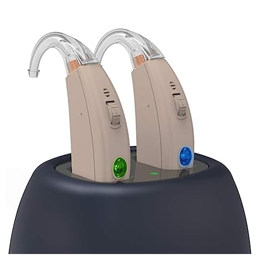 Rechargeable Personal Hearing Aids Amplifier for Adults Seniors, Magnetic Contact Charging Sound Device with Earbuds Voice Enhancer Noise Cancelling 4 Working Programs 1 Pair