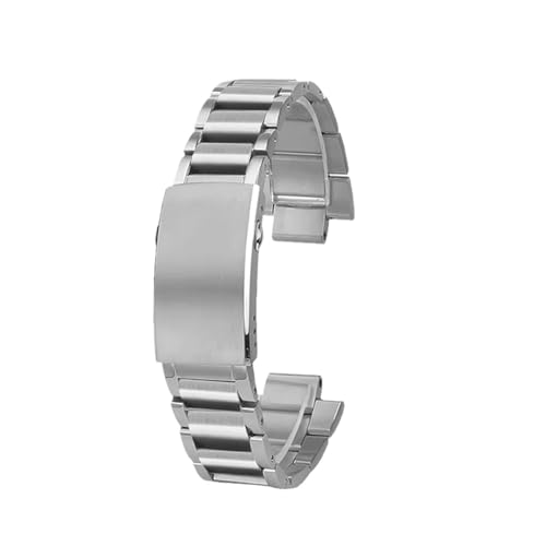 Bracelet ORIS AQUIS 7730 en acier 316L maillons massifs argentés pour montre convexe