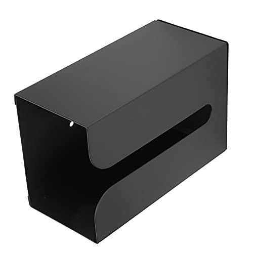 Longzhuo Caja de pañuelos faciales Soporte Negro Soporte Organizador de servilletas de Montaje en Pared para Cocina Baño Inodoro