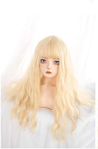 Amazon Co Jp 姫洋服 巻き髪 ウィッグ 姫カット 姫髪 姫式 レディース 可愛い 薄い黄色 原宿系 日常 耐熱 ビューティー