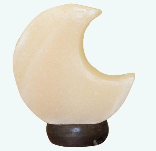Himalayan Salt Lamp, 100% Authentic Natural Hand Carved Moon Crystal Rock Salt, USB Salt Rock Lamp Night Light for Home Decor and Gift