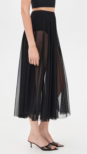 Norma Kamali Women's Flared Skirt to Midcalf with Panty4