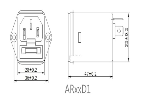 Filtro de potencia AR03D1 con toma de CA 220V antiinterferencias 3