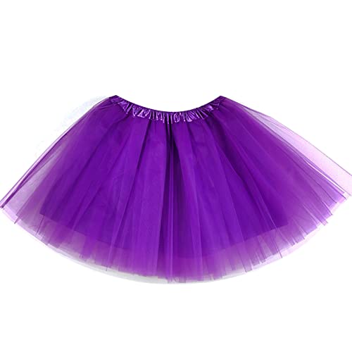 Women's Tutu Mini Skirt Tulle Layered Puffy Petticoat Ballet Bubble Dance Skirts Carnival Party Cosplay Underskirt