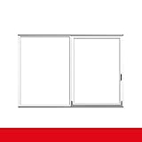 Parallel Schiebe Kipp Tür Schiebetür PSK Kunststoff Weiß, Anschlag:Griff rechts (Anschlag links), BxH:2700x2300 (270x230 cm), Glas:3-Fach