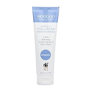 MooGoo Natural Full Cream Moisturiser – Ultra-Hydrating Repair for Dry, Itchy, Sensitive Skin – Suitable for Face, Body & All Ages, 120g/4.2oz.