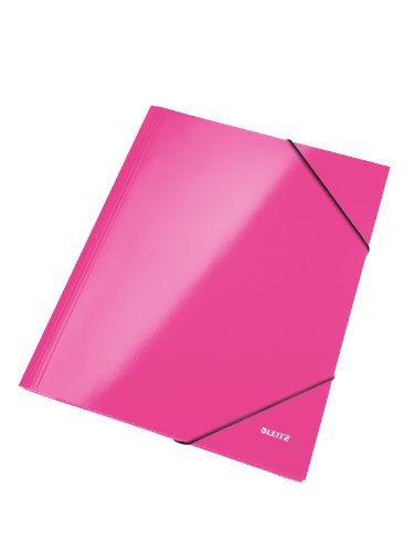 Chemise à 3 rabats lot de 10 classeurs souples Esselte WOW rose élastique dossier carton