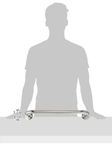 Sammons Preston Chrome Grab Bar, Easy Grip Support Bars for Bathrooms, Stairwells, Laundry Room, Kitchen, Slip Prevention for Elderly, Handicapped, Disabled, 18"L X 4-3/4" from Wall