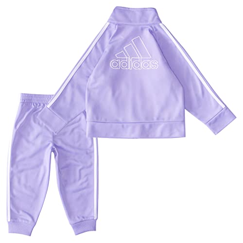 adidas girls Classic Tricot Track Set, Light Purple, 3 Months US3