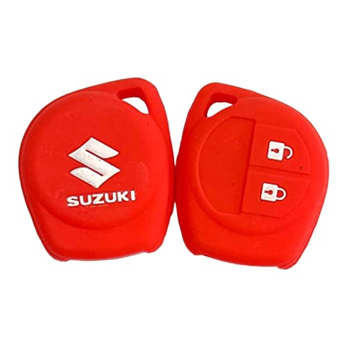 Image of vSHARK Silicone Car Key Cover for Maruti Suzuki S-Presso /Swift DZire /SX4 /DZire / Ignis /Alto /Vitara Brezza /Celerio /Ertiga /Ciaz /SCross /Baleno /Ritz 2 Button Key Cover W D Orange( Pack of 1 )