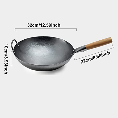 Wok Tradicional Chino de Acero al Carbono Forjado miniatura 7