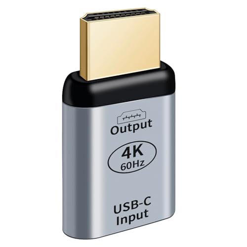USB C auf HDMI Adapter 4K@60Hz, USB-C-Buchse auf HDTV Sp&uuml;le, Type-C Buchse auf HDMI Stecker Konverter f&uuml;r MacBook, iPad Pro, Steam Deck, Samsung Galaxy, f&uuml;r Laptop, Monitor, Smartphone, TV