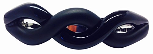 Parcelona French Twist Glossy and Matte Finish Black Strong Grip Automatic Large Hair Clip Barrette for Thick Hairs