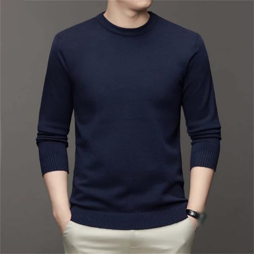 Men's High Neck Long Sleeved Solid Color Sweater Soft Warm and Comfortable Top2